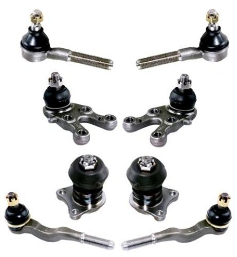 92-04 Montero & Montero Sport Upper Low Ball Joints Inner & Outer Tie Rods 8Pc