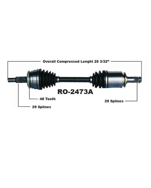 LR3 05-09 LR4 10 RANGE ROVER SPORT 06-10 AWD Front Driver Side CV Shaft Axle