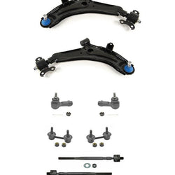 Para Elantra Tiburon Kit de 8 piezas Brazos de control Bujes Juntas esféricas Barras de amarre Barra estabilizadora