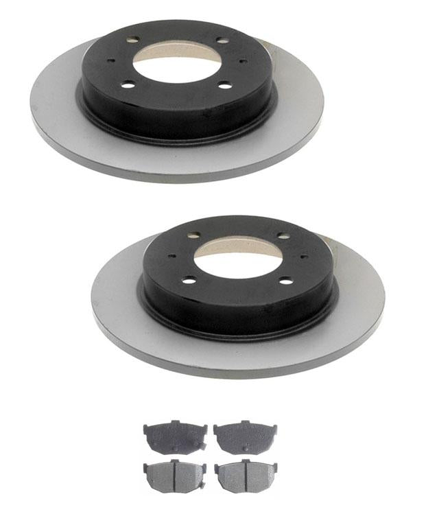 For 96-06 Hyundai Elantra 97-01 Tiburon Disc Brake REAR Rotor & Brake Pads