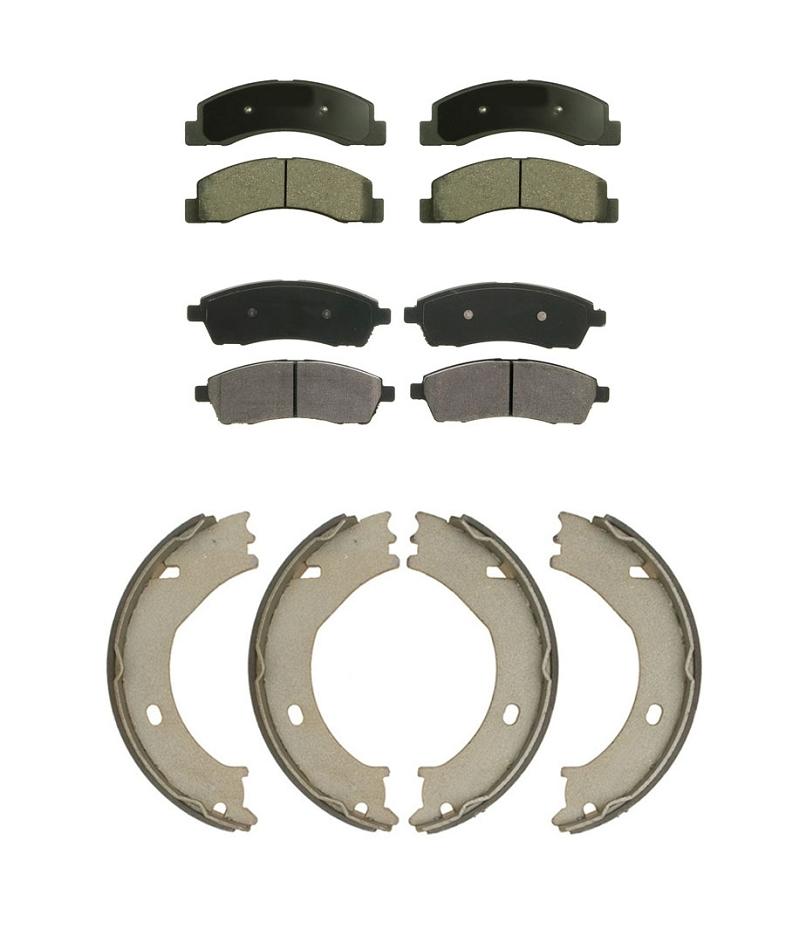 Se adapta a pastillas de cerámica de freno delantero y trasero Ford F250 F350 Super Duty Excursion