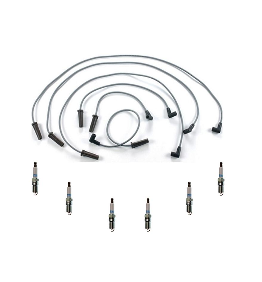 Juego de cables de bujía GM 3.8L Pro 9603 más (6) bujías AC Delco 41-101 Platinum
