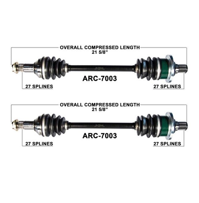 Arctic Cat 400 500 550 4X2 4X4 Rear L & R CV Axle Shaft Complete New ARC7003