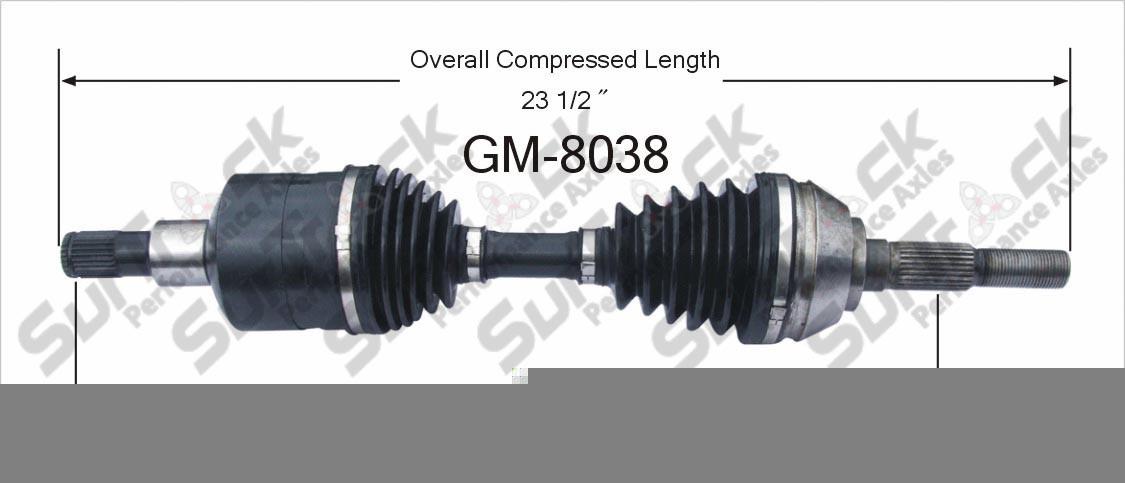 1997-05 Chevrolet, GMC, Isuzu Trucks Front Driver Side CV Drive Axle Shaft