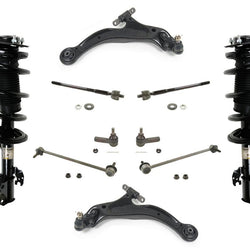 98 to 12/2002 Sienna Control Arms BJ Tie Rods Sway Bar Coil Springs Struts 10Pc