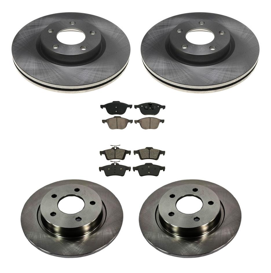 Compatible con rotores y pastillas de freno de disco delantero y trasero no turbo Mazda 3 2.3L 04-09