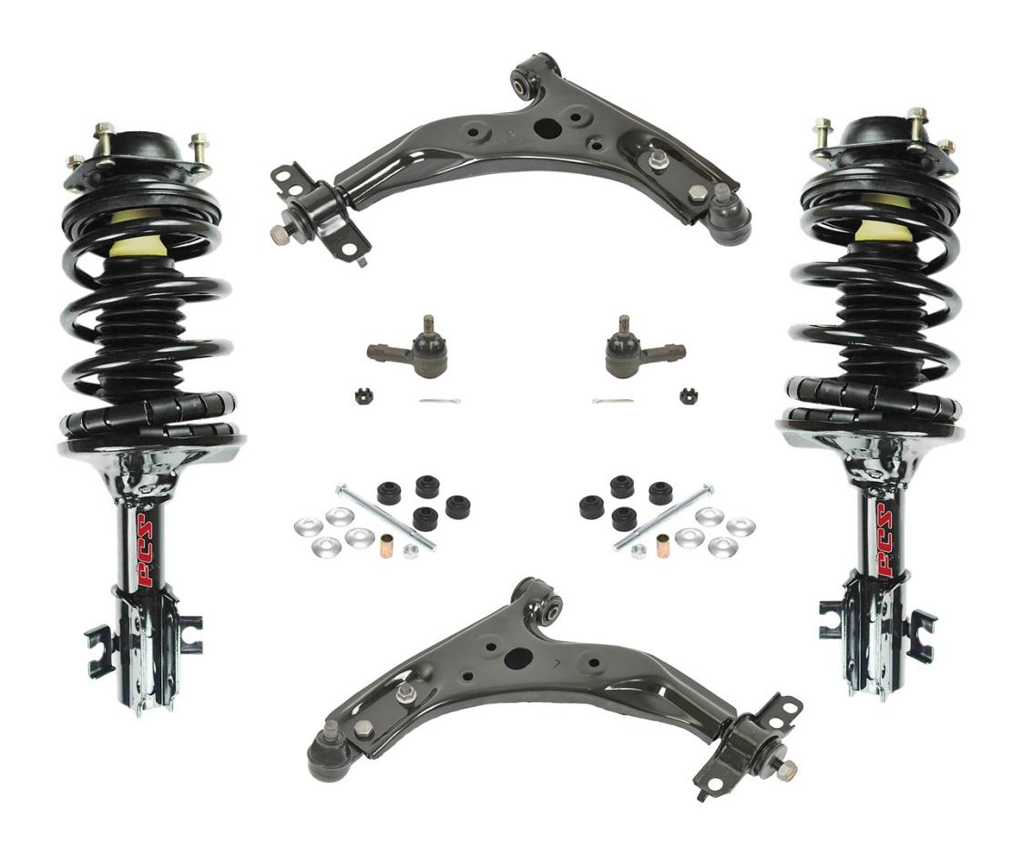 Fits Ford Escort 91-96 Front Struts Control Arms Sway Bar Links & Outer Tie Rods