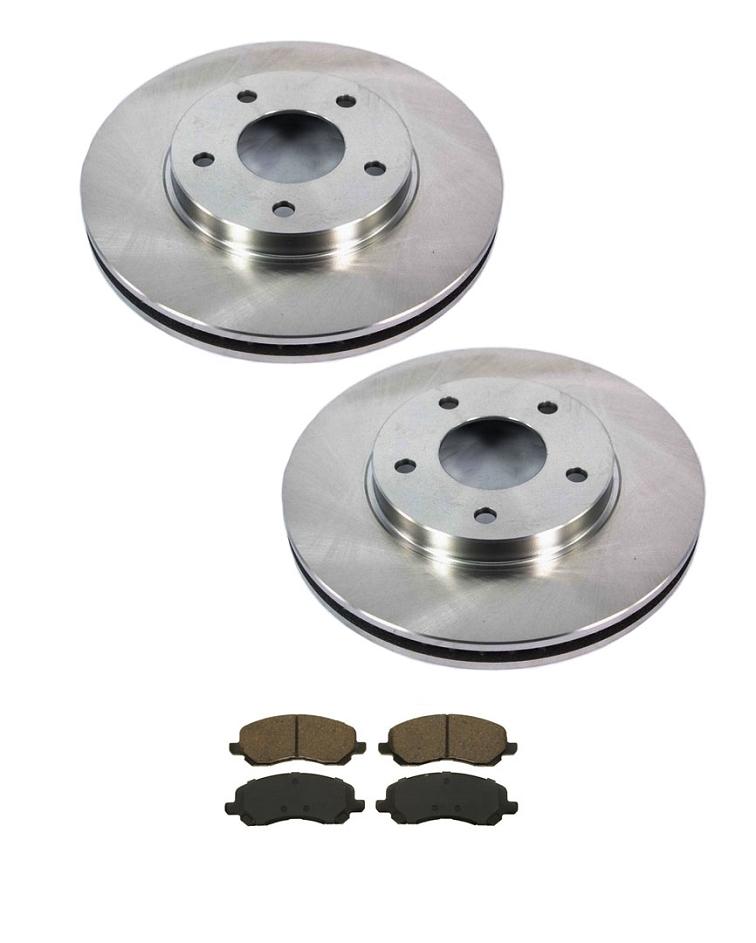 Fits For 03-12 Mitsubishi Galant 2.4L Front Disc Brake Rotors & Ceramic Pads