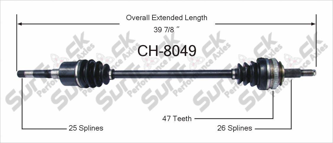 CV Drive Axle Shaft Fits Chrysler, Dodge, Plymouth 1988-95 Front P