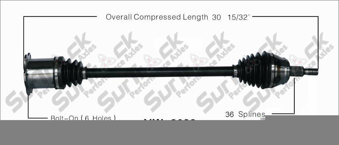 CV Drive Axle Shaft Fits Volkswagen Beetle 1.9L A/T 2004-07 Front P