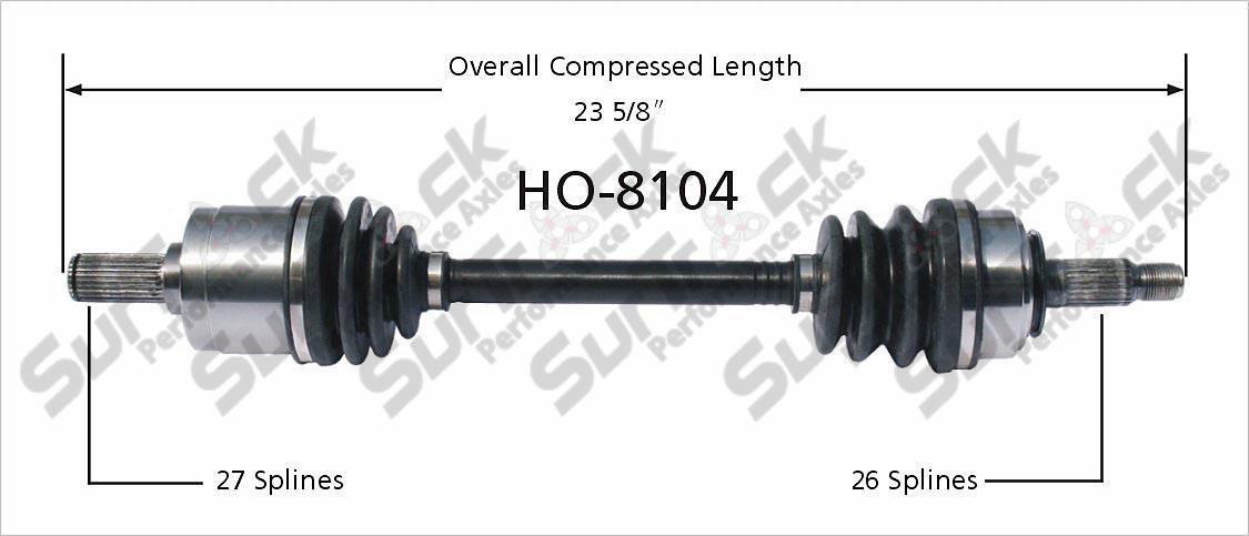 CV Drive Axle Shaft Fits Honda Civic Wagon 1988-89 Front D