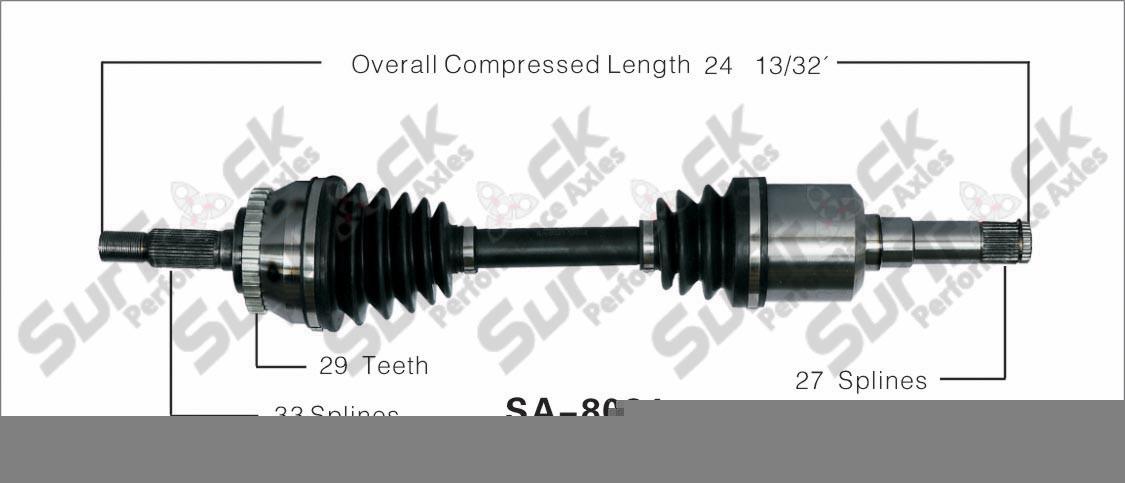 CV Drive Axle Shaft Fits Saab 9-5 1999-2001 Front D/P