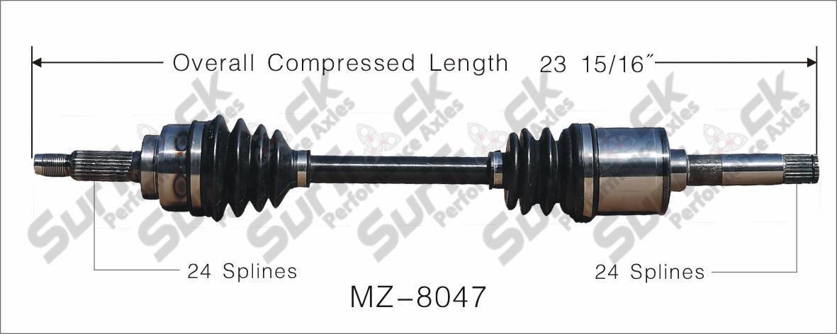 CV Drive Axle Shaft Fits Mazda 323 AWD 1988-89 Front D