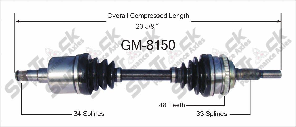 CV Drive Axle Shaft Fits Chevrolet Cavalier Sunfire 2000-05 Front D
