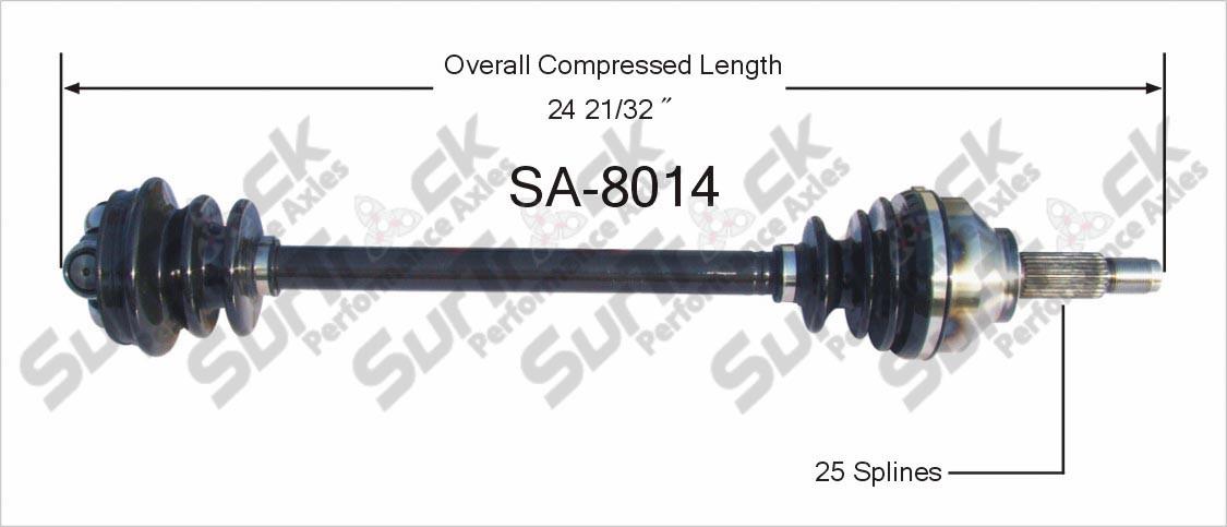 New CV Drive Axle Shaft Fits Saab 900 8 Valve 1981-89 Front P