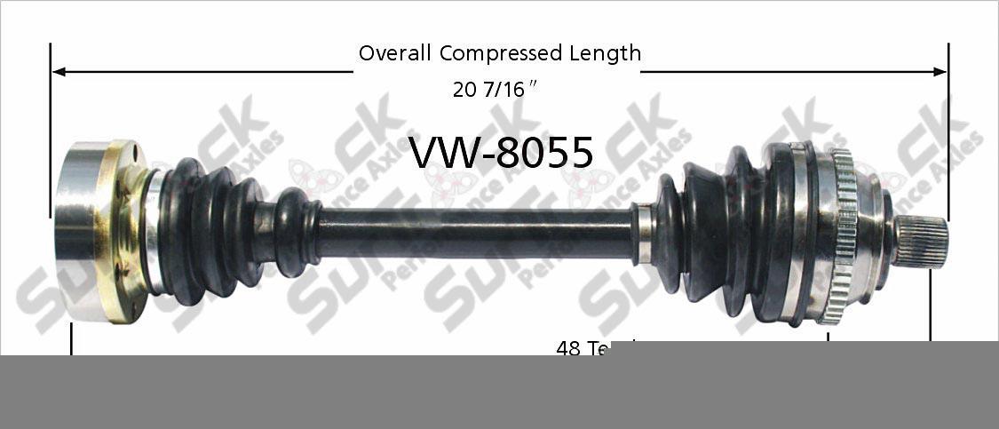 CV Drive Axle Shaft For Volkswagen Eurovan 92-03 Eurovan Automatic Trans Left DS