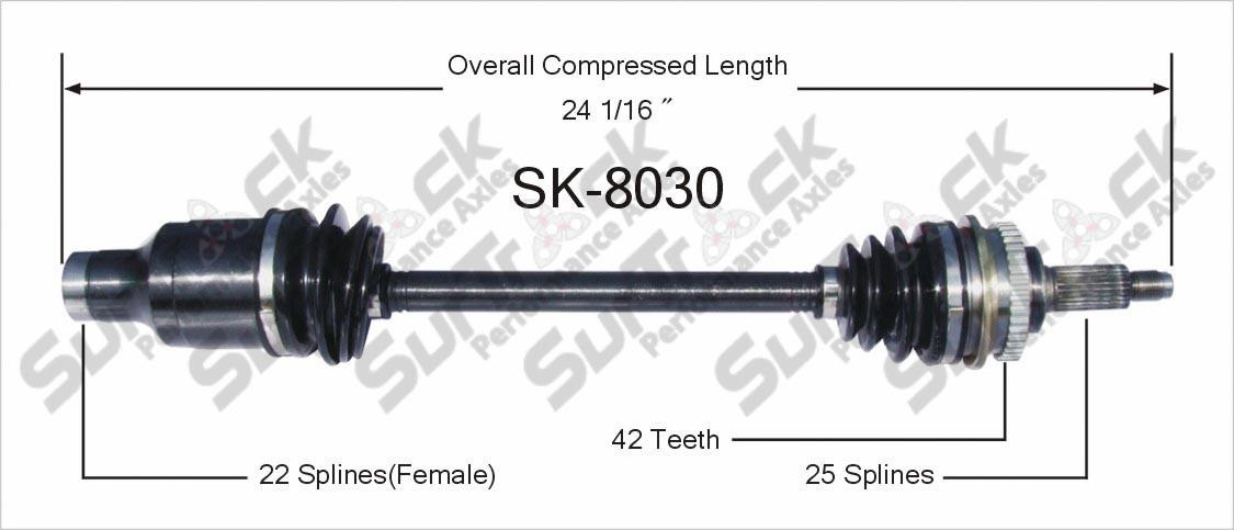 CV Drive Axle Shaft Fits Suzuki Esteem 1995-02 Front P