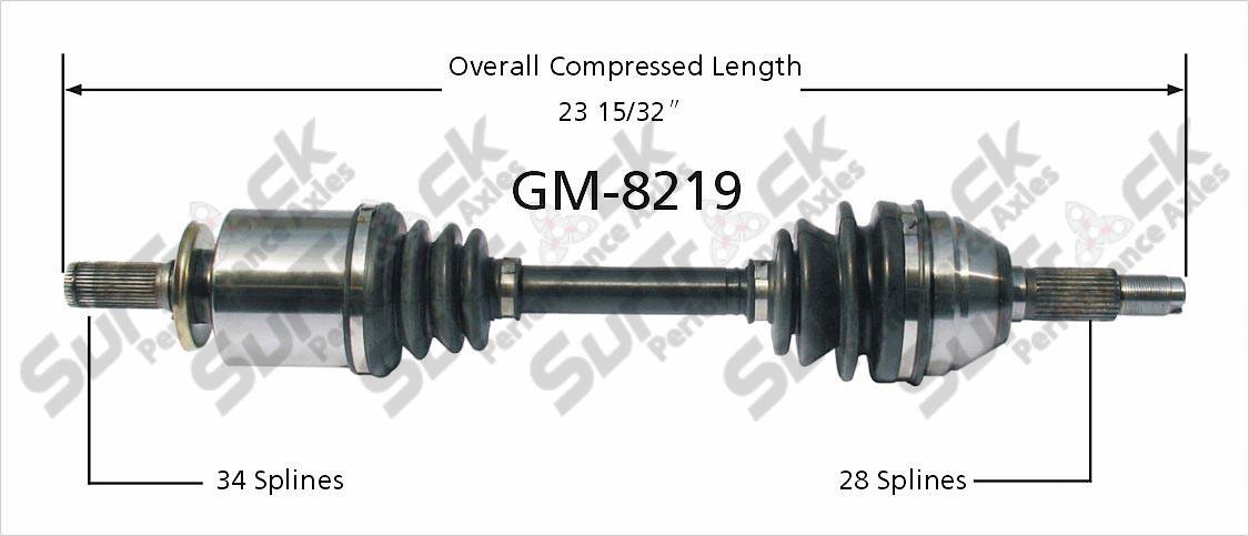 New CV Drive Axle Shaft Fits Chevrolet Epica Suzuki Verona 2004-06 Front D