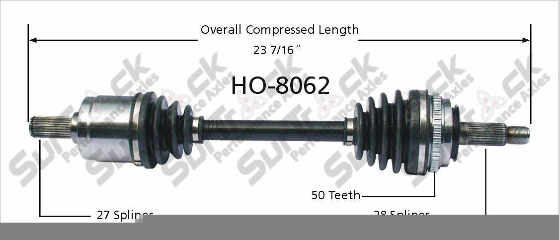 New CV Drive Axle Shaft Fits Honda Accord 1990-93 Front D