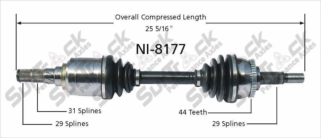 New CV Drive Axle Shaft Fits Infinit I30 Nissan Maxima 2000-01 Front D