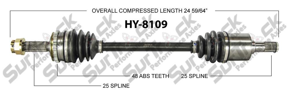 Left CV Drive Axle Shaft Fits Hyundai Accent 1.6L 2006-2011 Automatic Trans