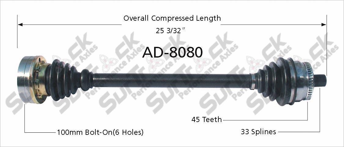 CV Drive Axle Shaft Fits Audi A4 Volkswagen Passat 1997-01 Front P