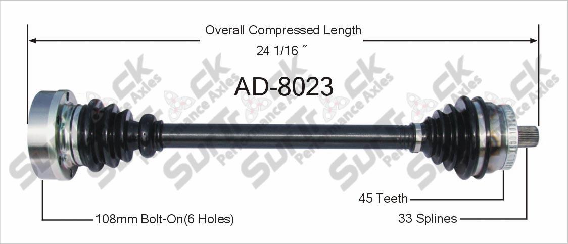 CV Drive Axle Shaft Fits Audi A4 Volkswagen Passat 1996-04 Front D