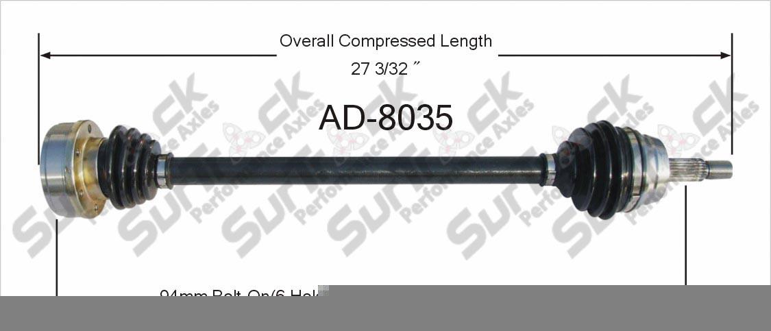New CV Drive Axle Shaft Fits Audi 4000 Volkswagen Quantum 1980-85 Front D