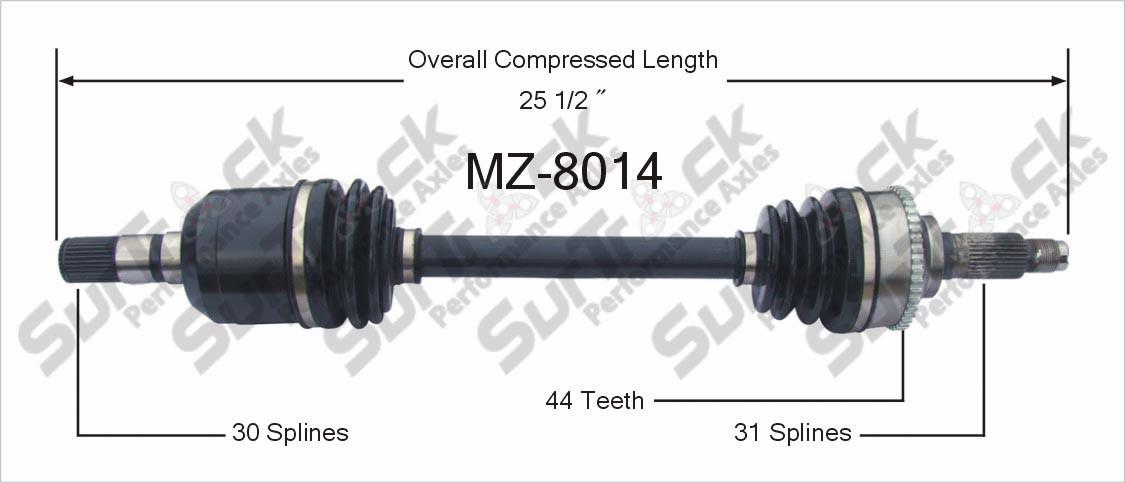 CV Drive Axle Shaft Fits Mazda Millenia 1995-02 Front D