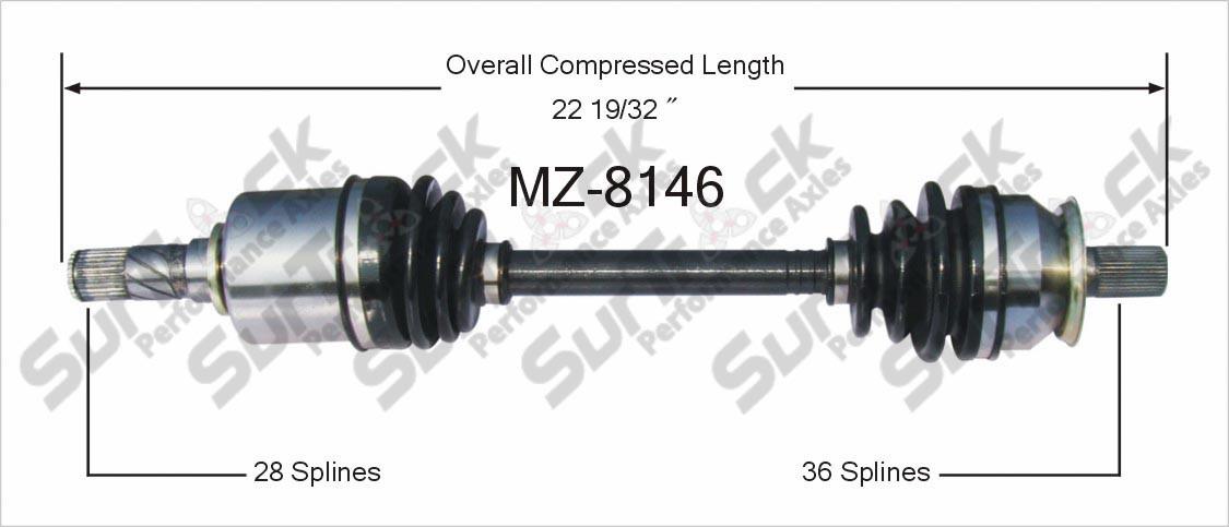 New CV Drive Axle Shaft Fits Mazda 3 2004-05 Front D