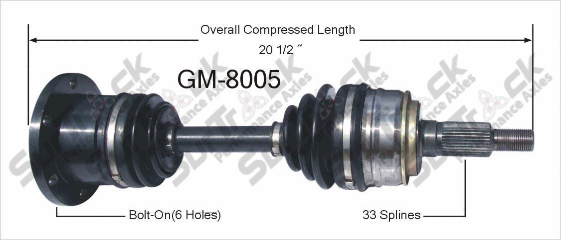 CV Drive Axle Shaft Fits Chevrolet Astro GMC Safari Mini Van 90-96 Front D/P