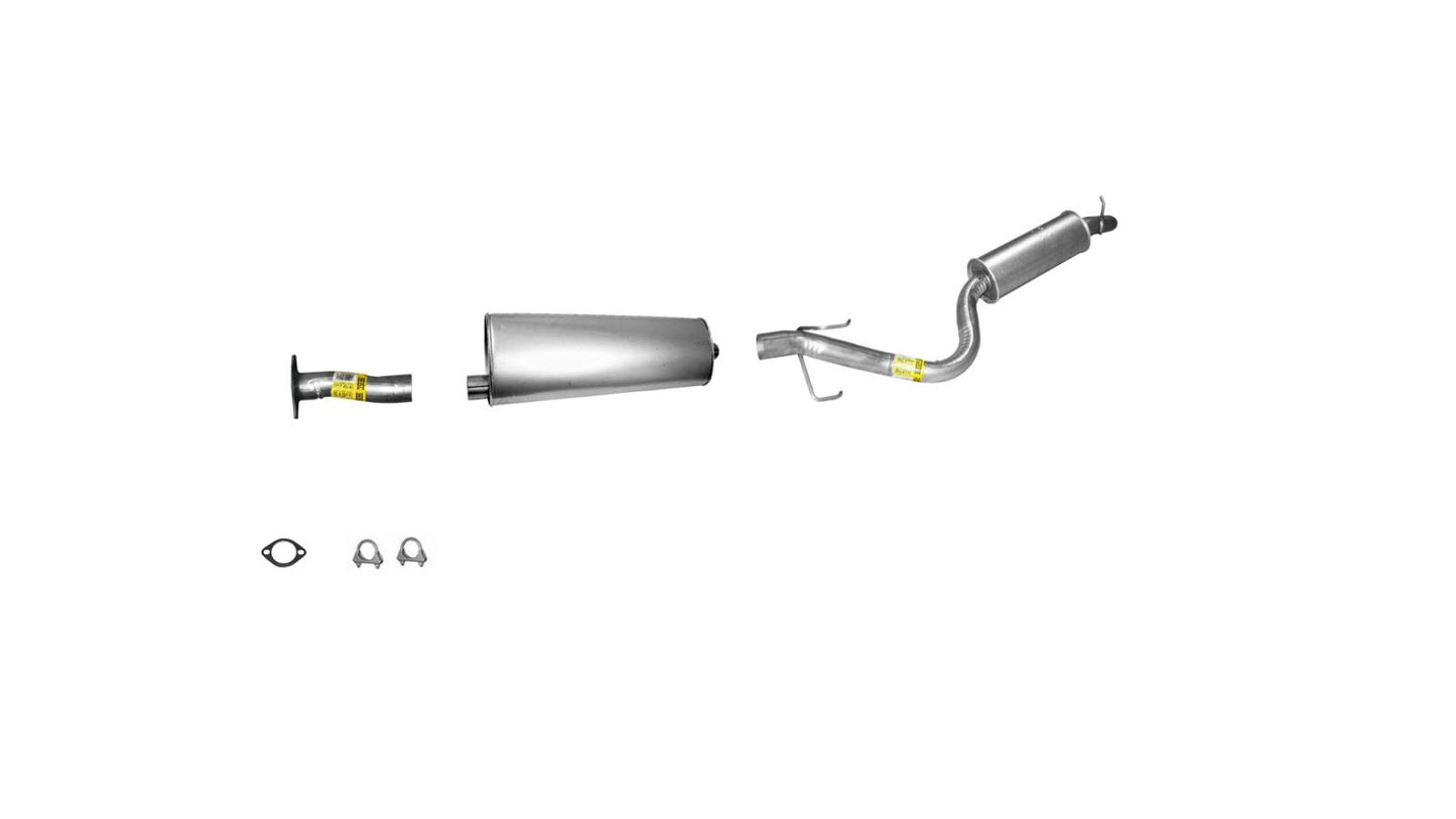 Sistema de tubo de escape silenciador para Venture Van Base 02-05, base de rueda de 112 pulgadas