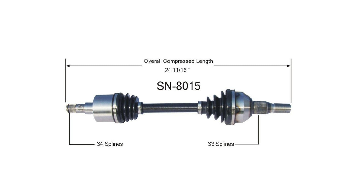 Nuevo eje de transmisión CV para Saturn Vue 2002-07 lado del conductor delantero