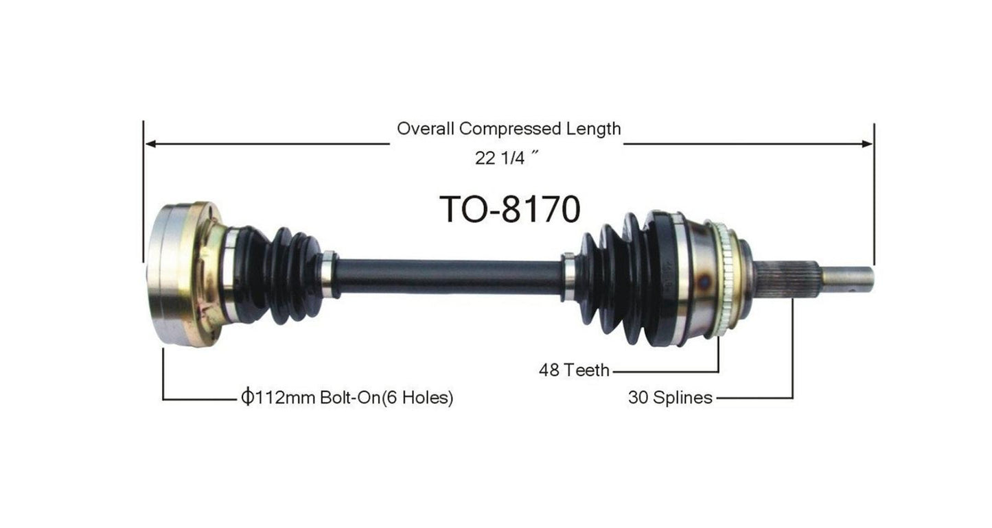 Front CV Drive Axle Shaft for Front Wheel Drive Only Lexus RX300 2002 2003