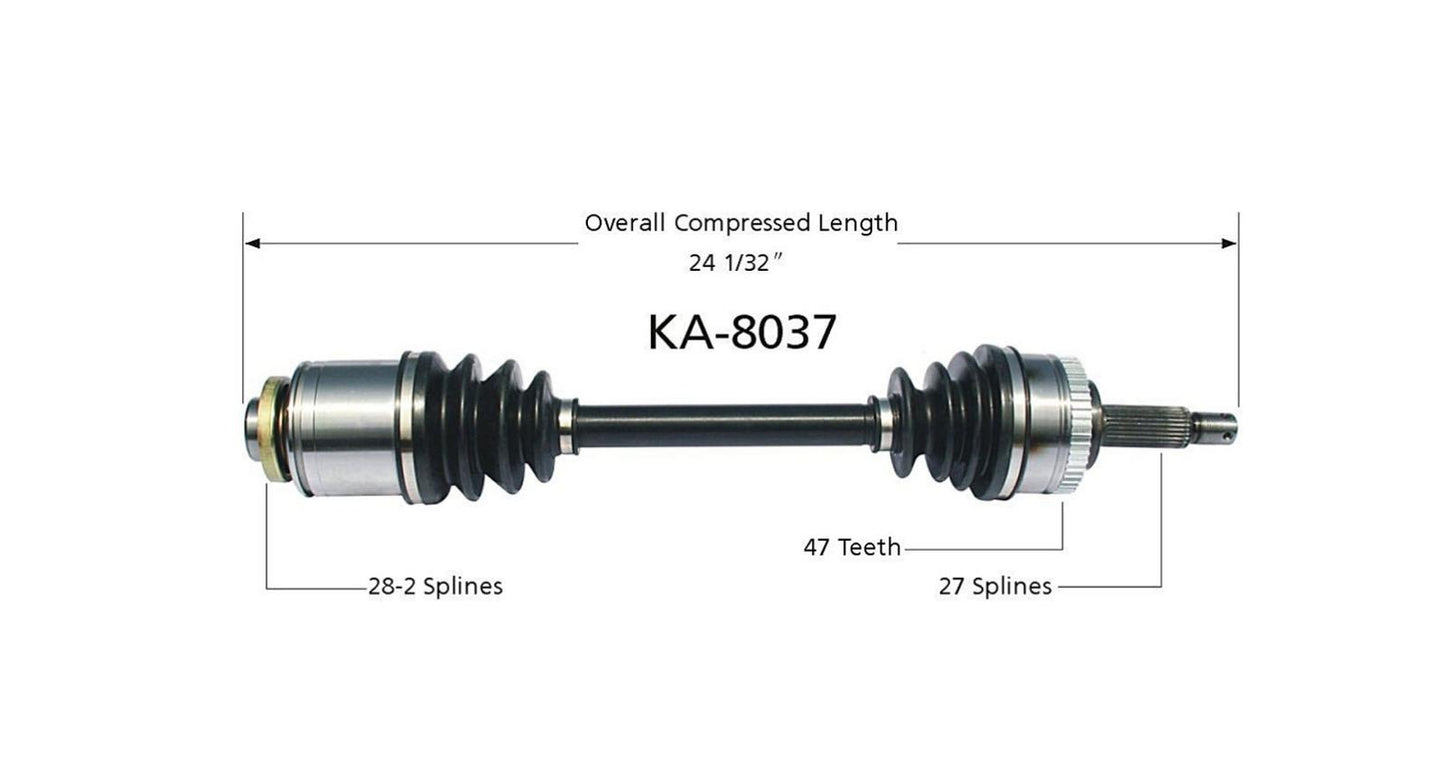 Front Passenger Side Axle Fits KIA Amanti 2004-2006