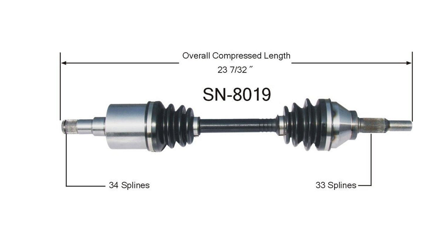 Nuevo eje de transmisión CV para Saturn Ion 2003-07 lado del conductor delantero
