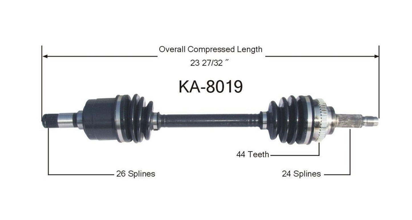 Cv Axle FIts KIA Rio 01-05 Driver Side Manual Transmission ONLY!!!