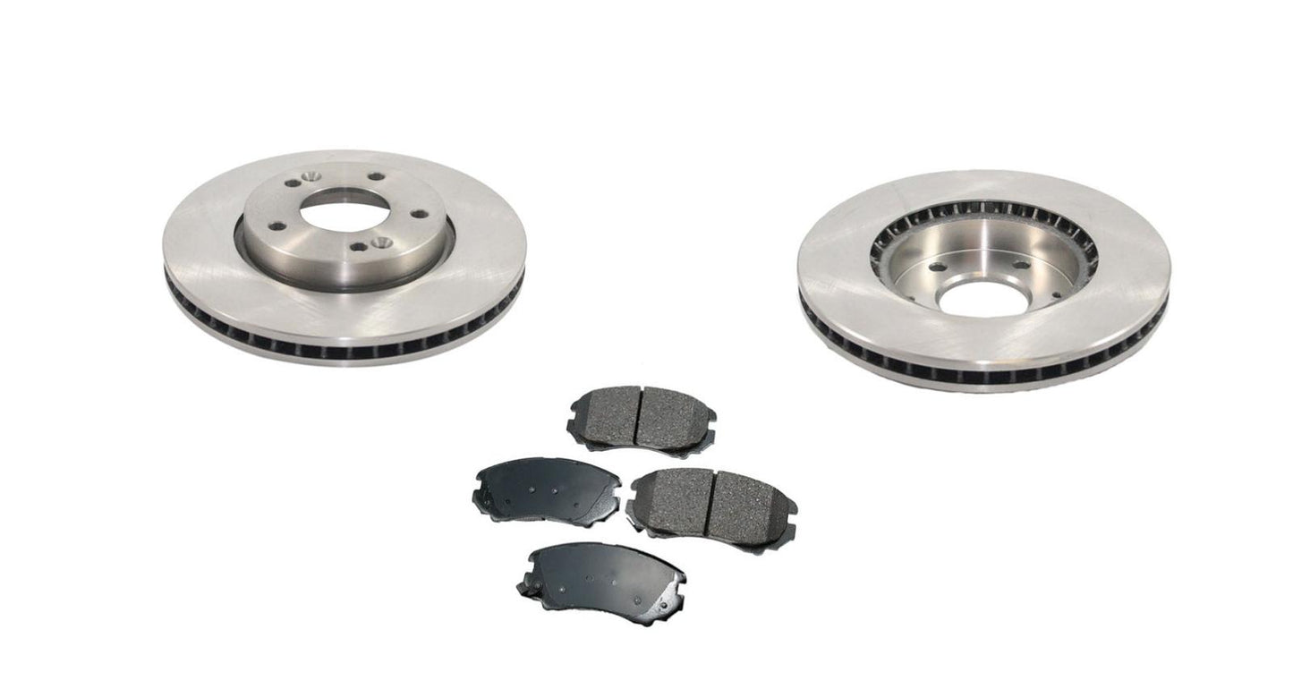 For 2010-2011 Kia Soul 1.6L Base Front Brake Rotors & Ceramic Front Brake Pads