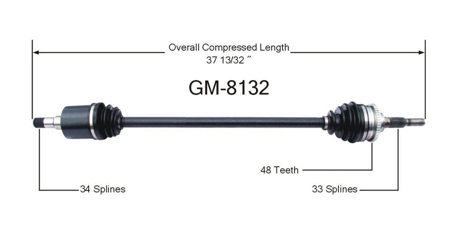 CV Drive Axle Shaft Fits Chevrolet Cavalier Sunfire 1995-99 Front P