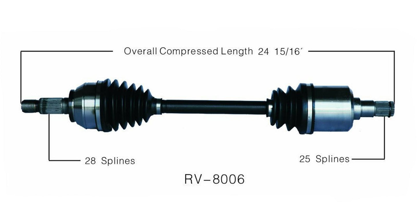 CV Drive Axle Shaft Fits Land Rover Freelander 2002-05 Front Driver Side