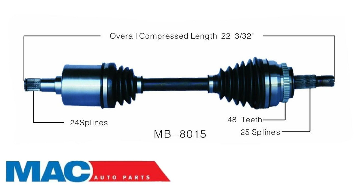 CV Drive Axle Shaft Fits Mercedes E-320 4Matic 98-99 4Matic Passenger Side