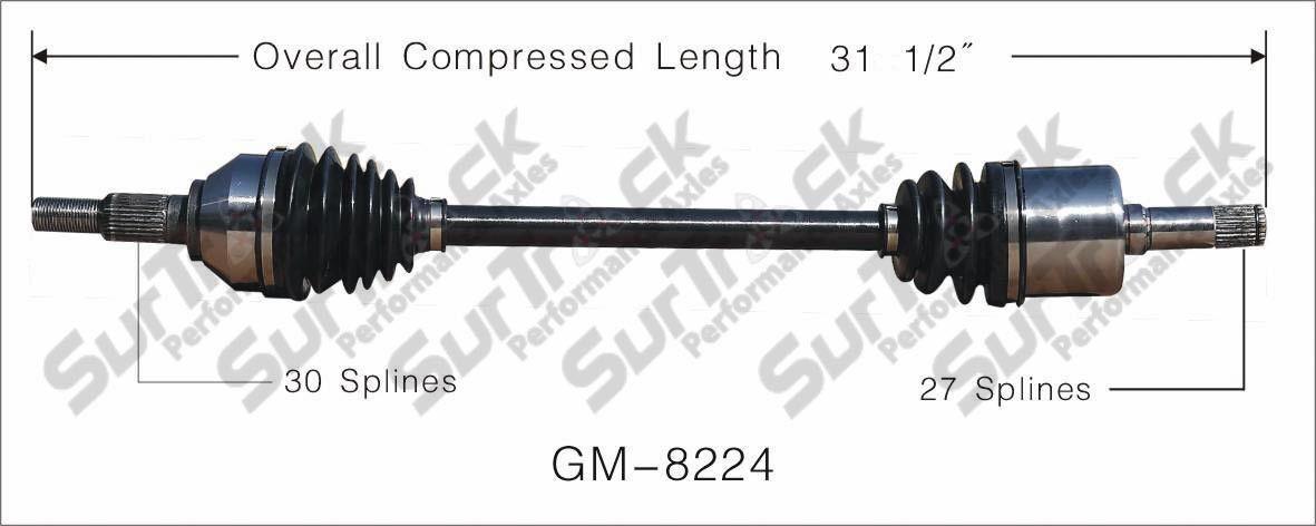 Eje SurTrack GM-8224 CV - Nuevo, trasero izquierdo SRX STS