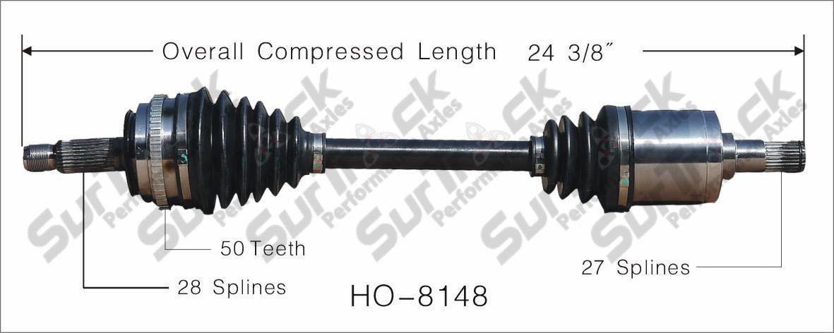 CV Axle Shaft-New Front Right HO-8148 fits 97-01 Honda Prelude Type SH Only