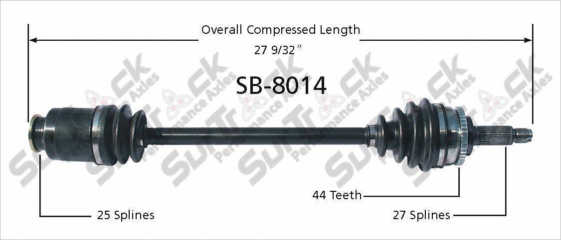 Nuevo eje delantero L o R CV SB-8014 se adapta a Subaru Impreza WRX Turbo 02-04