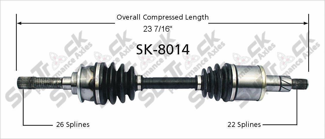 Front Right Passengers Side CV Drive Axle Shaft for 89-95 GEO Tracker 4x4