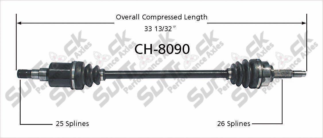 Nuevo eje trasero izquierdo CV para Chrysler Pacifica lado del conductor 04-08
