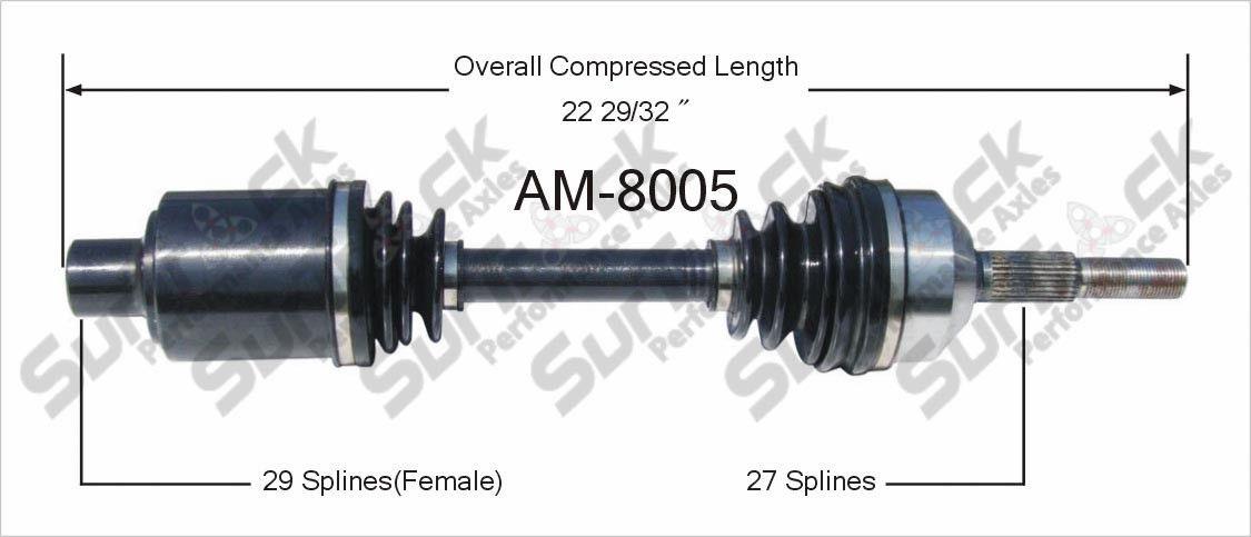 CV Axle Shaft-New Front Right SurTrack AM-8005 fits 02-06 Jeep Liberty 3.7L P/S