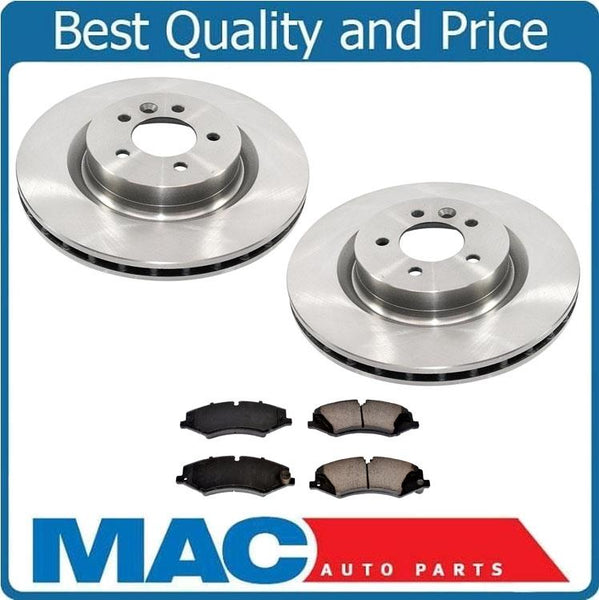 Fits 10-16 Range Rover LR4 5.0L 3.0L (2) Front Brake Rotors & Metallic Pads