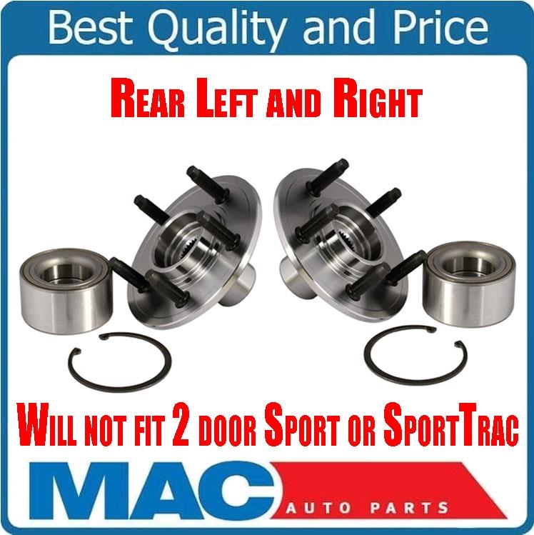 Left and Right Rear Hub Wheel Bearing Kit Fits Ford EXPLORER 02-05