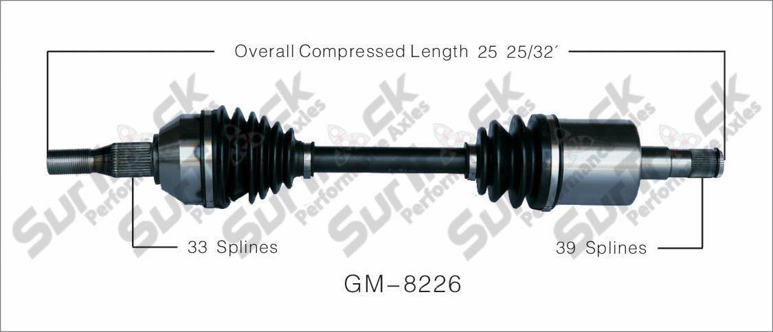 CV Axle Shaft-New Front Right GM-8226 Fits 05-08 GXP 06-09 Impala Police 5.3L